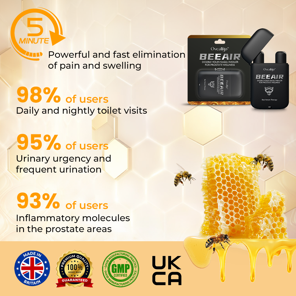 ✅Official Store: Oveallgo™ BeeAir Double Holes Nasal Inhaler for prostate Wellness👨⚕️British Urological Association (BAUS) Approved (Reducing prostate swelling, pain, discomfort, soreness, and urinary fatigue)