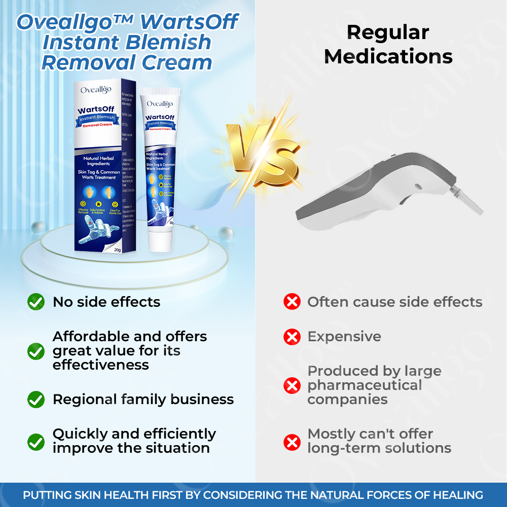 🔷 Official Store: Oveallgo™ WartsOff Instant Blemish Removal Cream👩‍⚕️British Association of Dermatologists (BAD）Approved (Skin Tags, Warts, Dark Spots Removal)