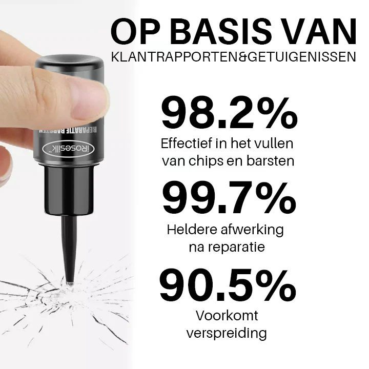 iRosesilk™ GlassFix Guard: 2024 Formule voor het repareren van barsten in voorruiten