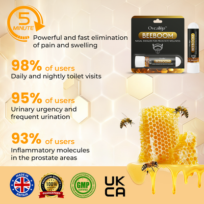 ✅Official Store: Oveallgo™ EX BeeBoom Nasal Inhaler For Prostate Wellness👨‍⚕️British Urological Association (BAUS) Approved (Reducing prostate swelling, pain, discomfort, soreness, and urinary fatigue)