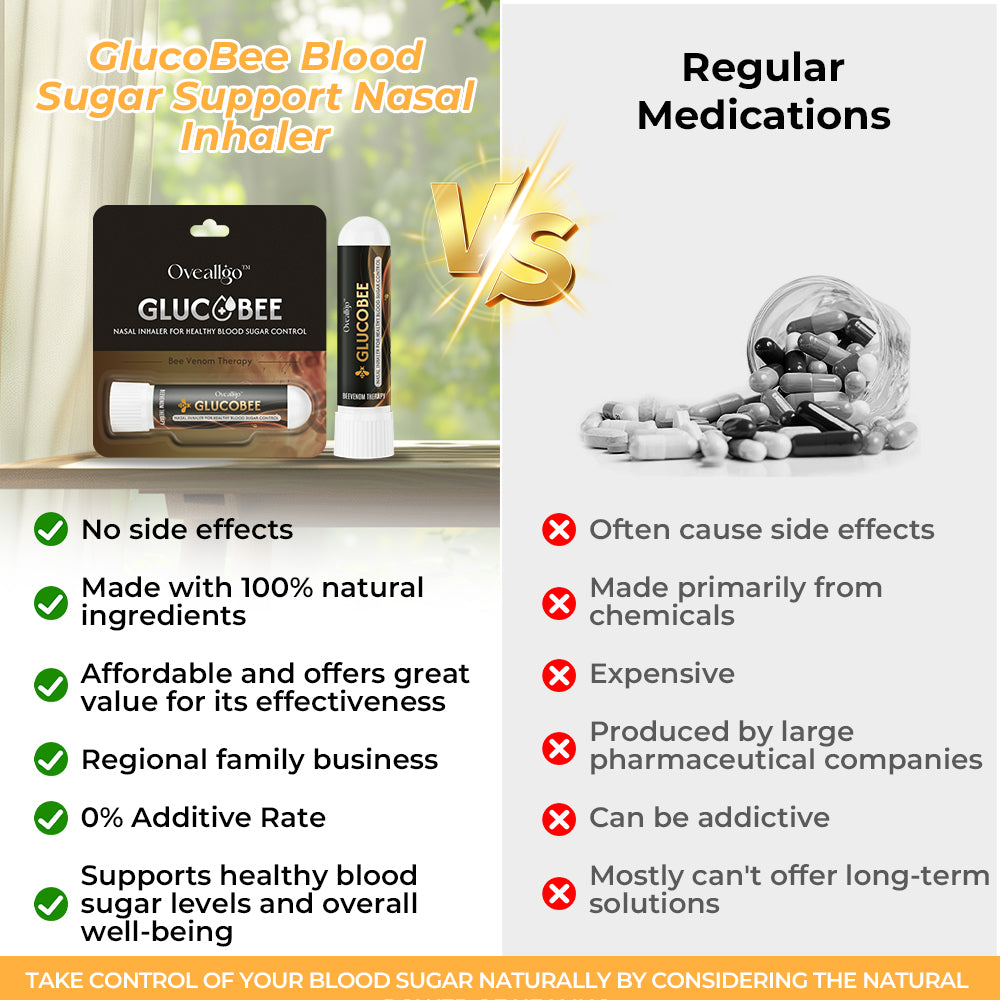 🔰Official Store: Oveallgo™ GlucoBee Nasal Inhaler👨‍⚕️Diabetes UK Approved (Lowers blood sugar and supports diabetes management)