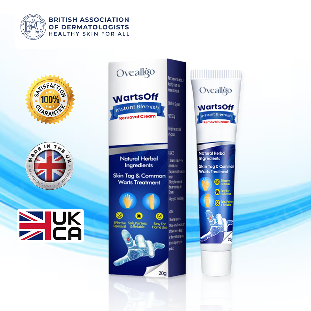 🔷 Official Store: Oveallgo™ WartsOff Instant Blemish Removal Cream👩‍⚕️British Association of Dermatologists (BAD）Approved (Skin Tags, Warts, Dark Spots Removal)